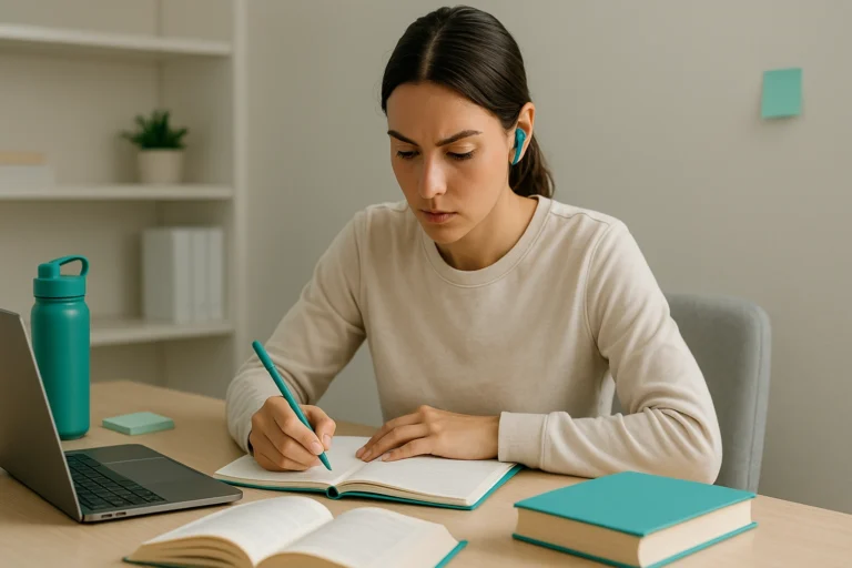 Menina estudando para concurso público