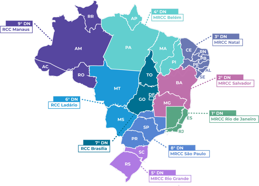 Mapa do Brasil com distribuição de vagas SMV 2026 por Distritos Navais - 9 regiões de comando da Marinha para oficiais temporários
