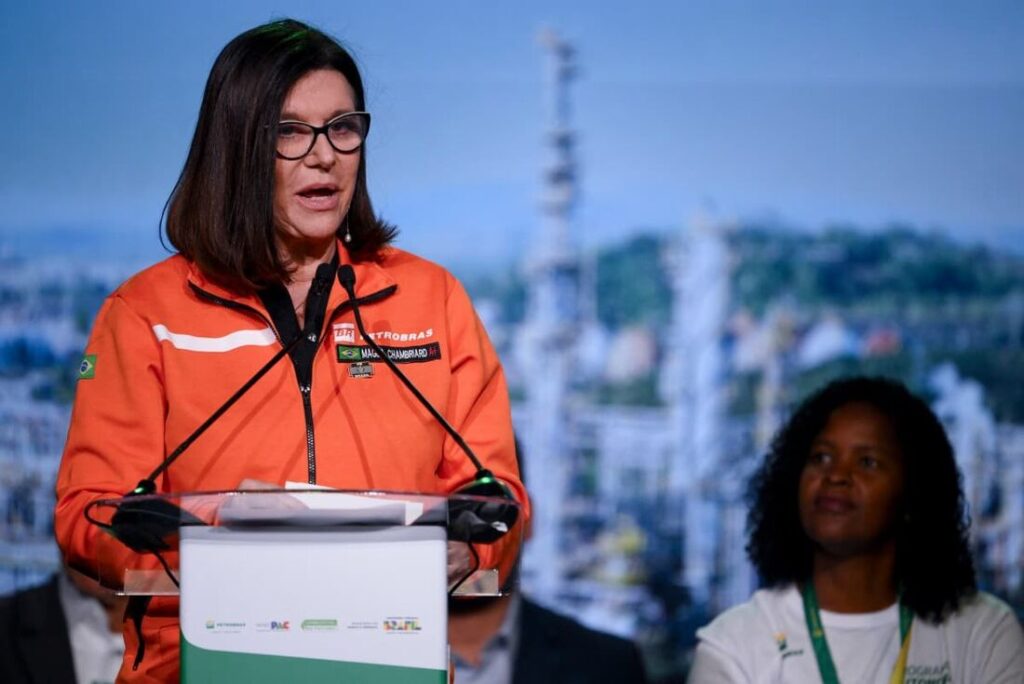 Magda Chambriard presidente da Petrobras anuncia plano de investimentos de 582 bilhões