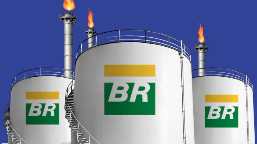 Tanques de armazenamento da Petrobras com logo BR visíveis, representando infraestrutura para candidatos que querem saber quem pode fazer o concurso Petrobras 2026