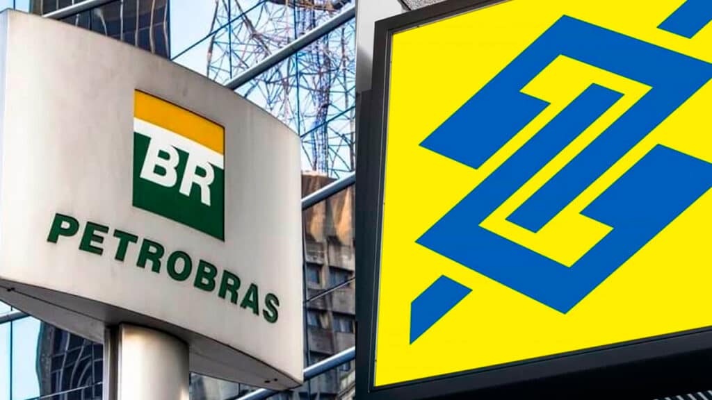 Comparação entre Petrobras e Banco do Brasil com logos das instituições para concurso 2026